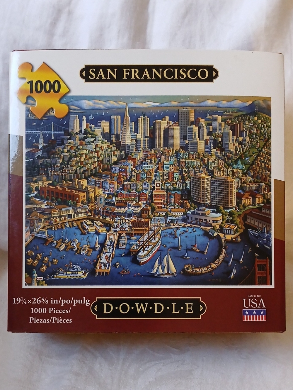Dowdle Puzzle Folk Art San Francisco 1000 Pieces 19 1/4" X 26 5/8"